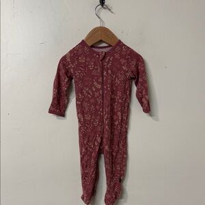 Floral Maroon Kids One Piece